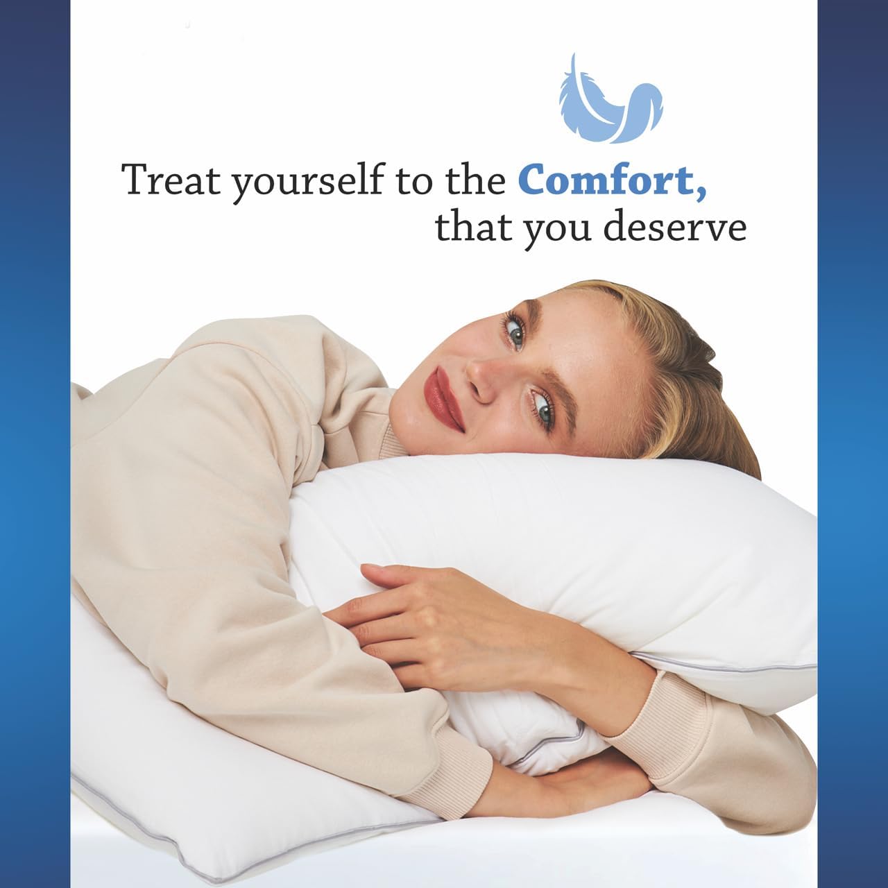 Bed Pillows for Sleeping Standard Size Set of 2 - Premium Soft Down Alternative Luxury Hotel Quality Standard Size Sleeping Bed Pillows for Back, Stomach or Side Sleepers