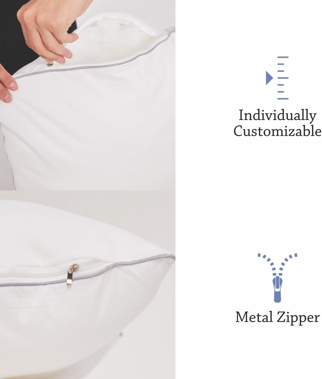 Bed Pillows for Sleeping Standard Size Set of 2 - Premium Soft Down Alternative Luxury Hotel Quality Standard Size Sleeping Bed Pillows for Back, Stomach or Side Sleepers
