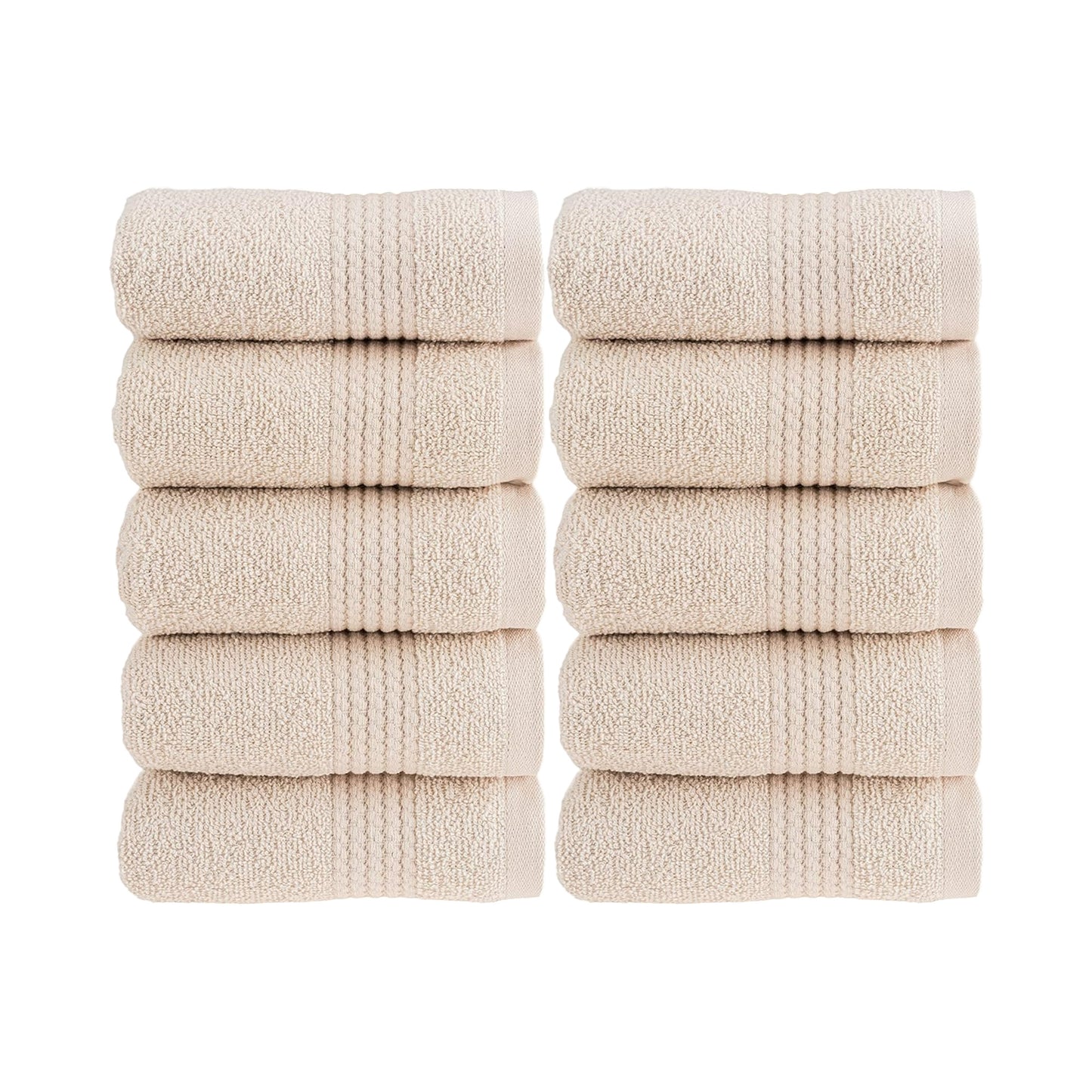 HALLEY Turkish Cotton Towels Super Soft Highly Absorbent 100% Cotton Towels for Bathroom and Kitchen (Washcloths)