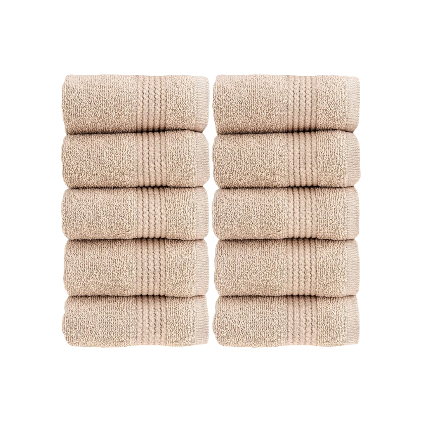 HALLEY Turkish Cotton Towels Super Soft Highly Absorbent 100% Cotton Towels for Bathroom and Kitchen (Washcloths)