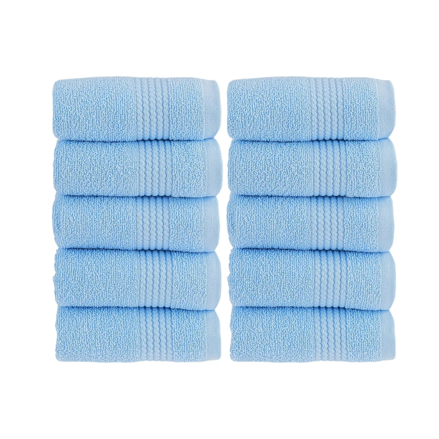 HALLEY Turkish Cotton Towels Super Soft Highly Absorbent 100% Cotton Towels for Bathroom and Kitchen (Washcloths)