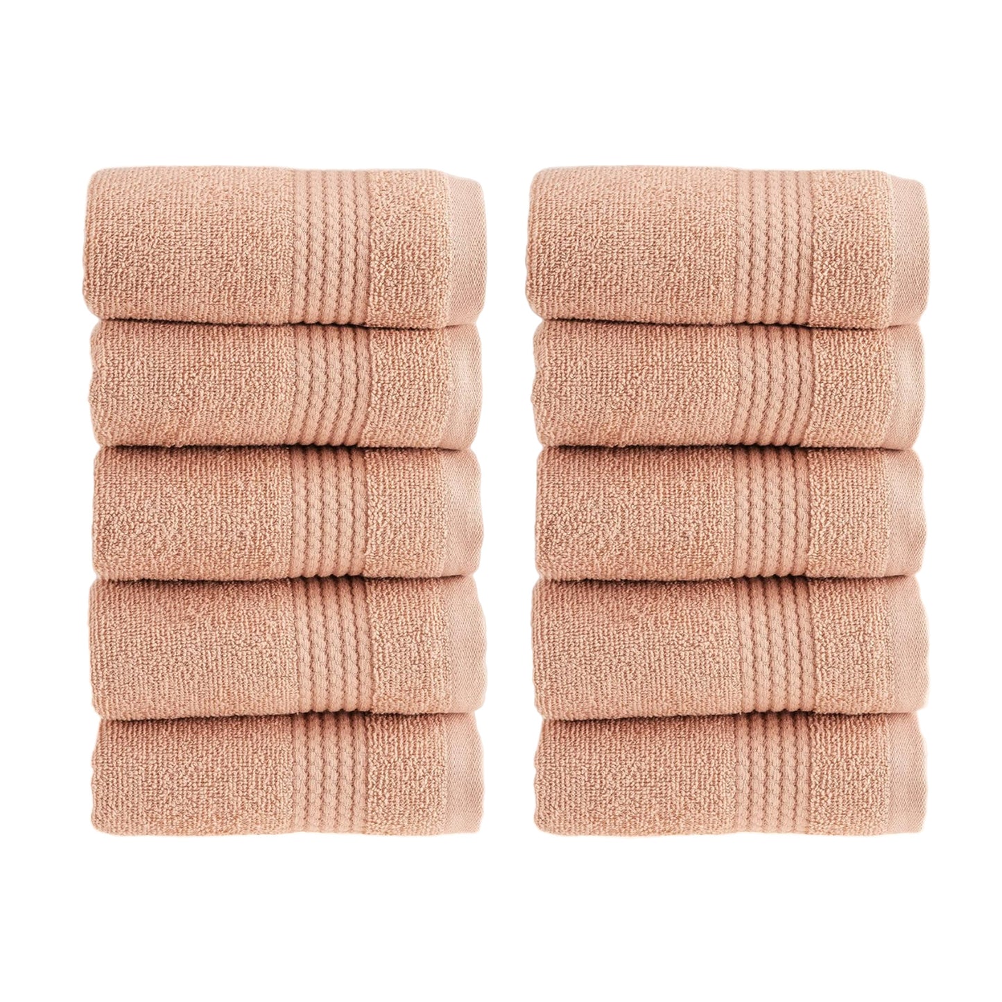 HALLEY Turkish Cotton Towels Super Soft Highly Absorbent 100% Cotton Towels for Bathroom and Kitchen (Washcloths)
