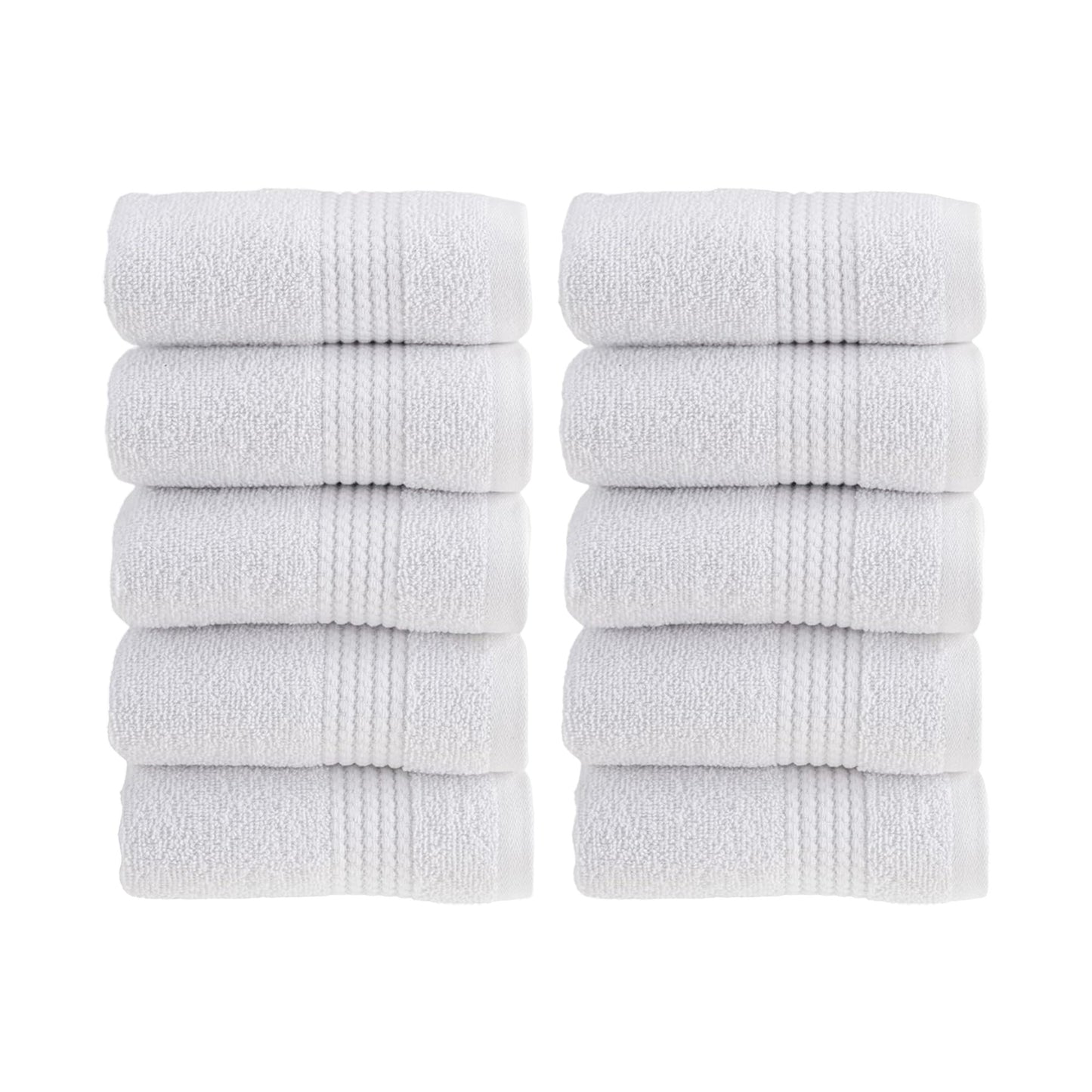 HALLEY Turkish Cotton Towels Super Soft Highly Absorbent 100% Cotton Towels for Bathroom and Kitchen (Washcloths)