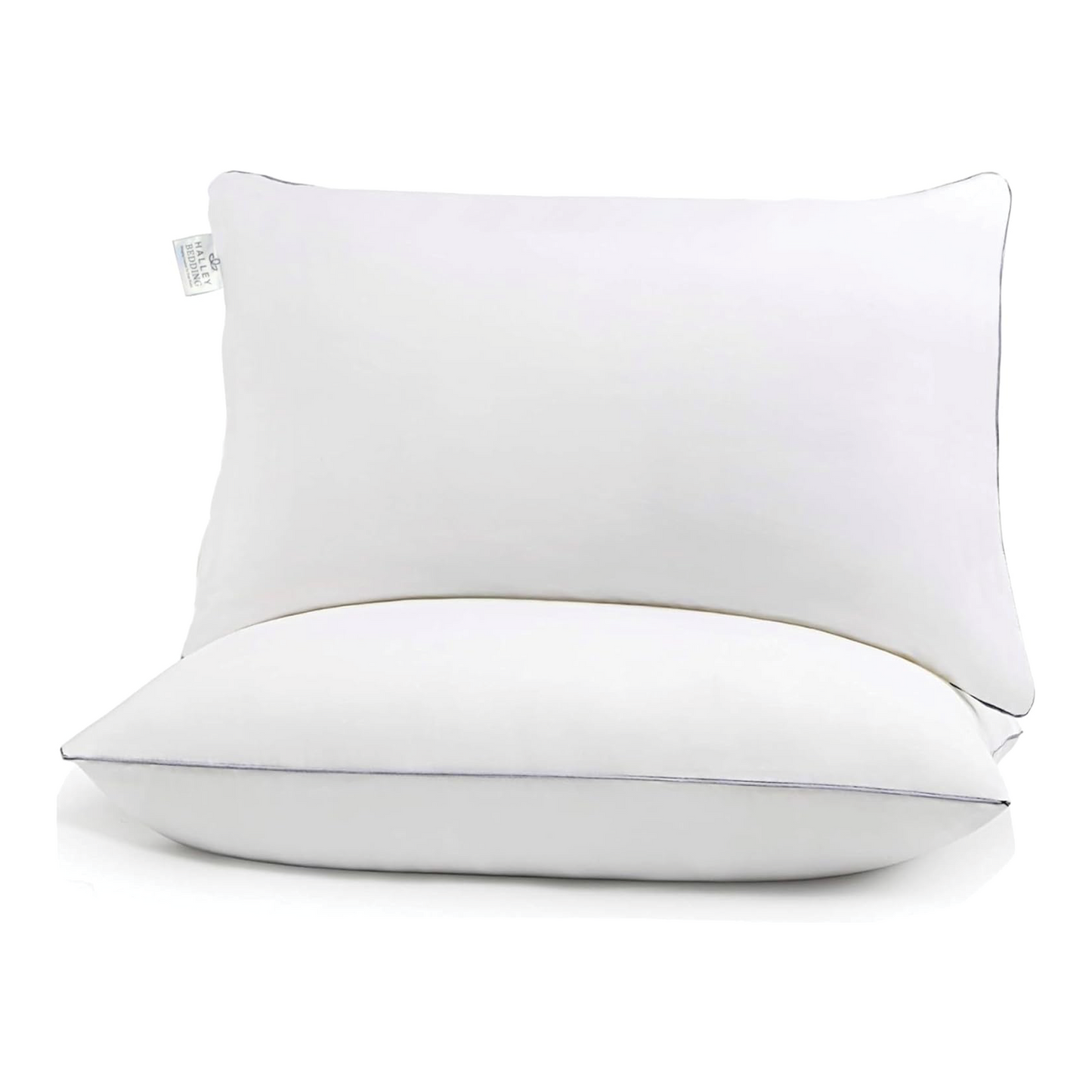Bed Pillows for Sleeping Queen Size Set of 2 - Premium Soft Down Alternative Luxury Hotel Quality Queen Size Sleeping Bed Pillows for Back, Stomach or Side Sleepers Single Piping