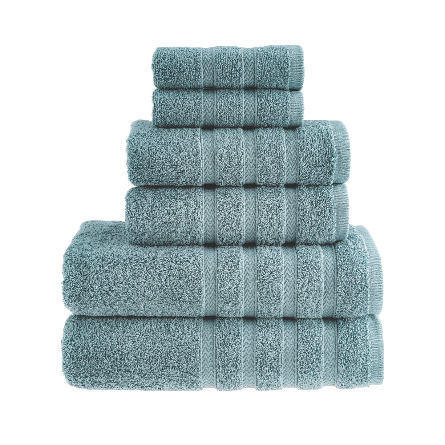 HALLEY Turkish Premium Bath Towels 650 GSM Highly Absorbent Super Soft 100% Cotton (6-Pack Bath/Hand/Washcloth)