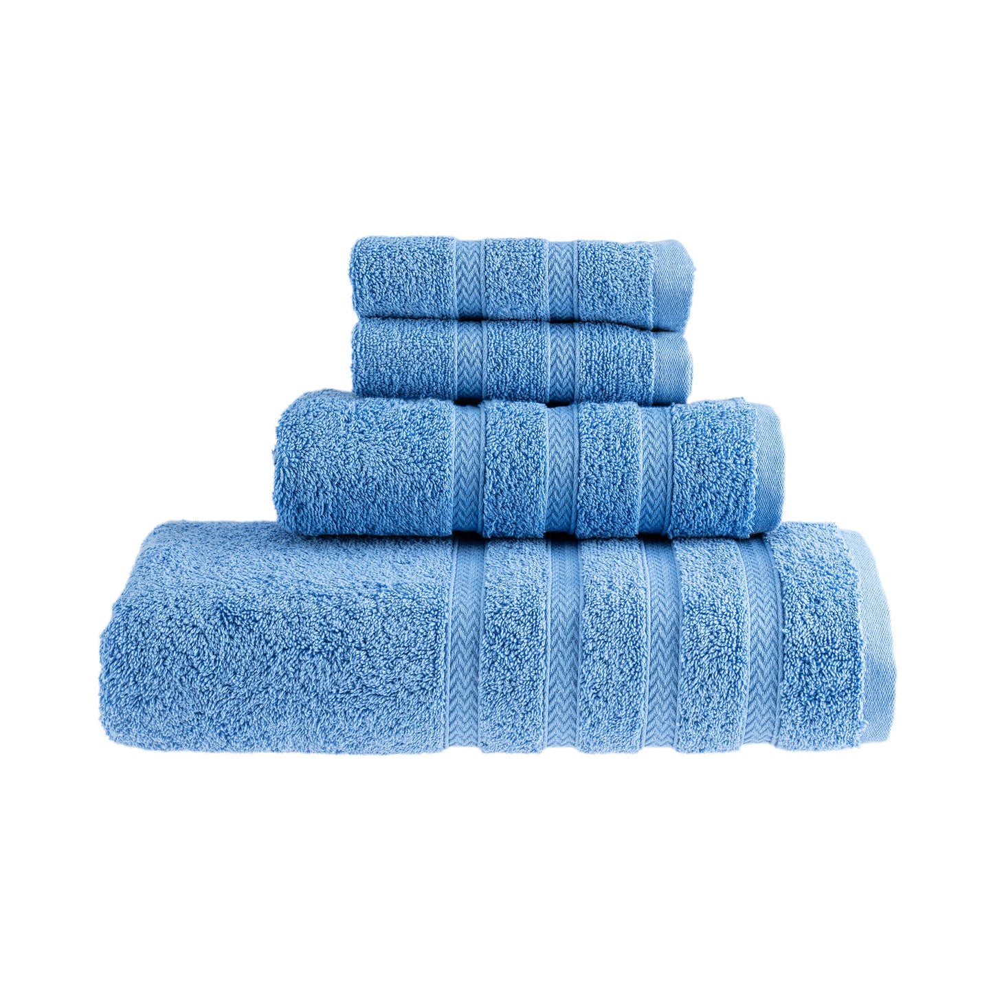 HALLEY Turkish Premium Bath Towels 650 GSM Highly Absorbent Super Soft 100% Cotton (4-Pack Bath/Hand/Washcloth)