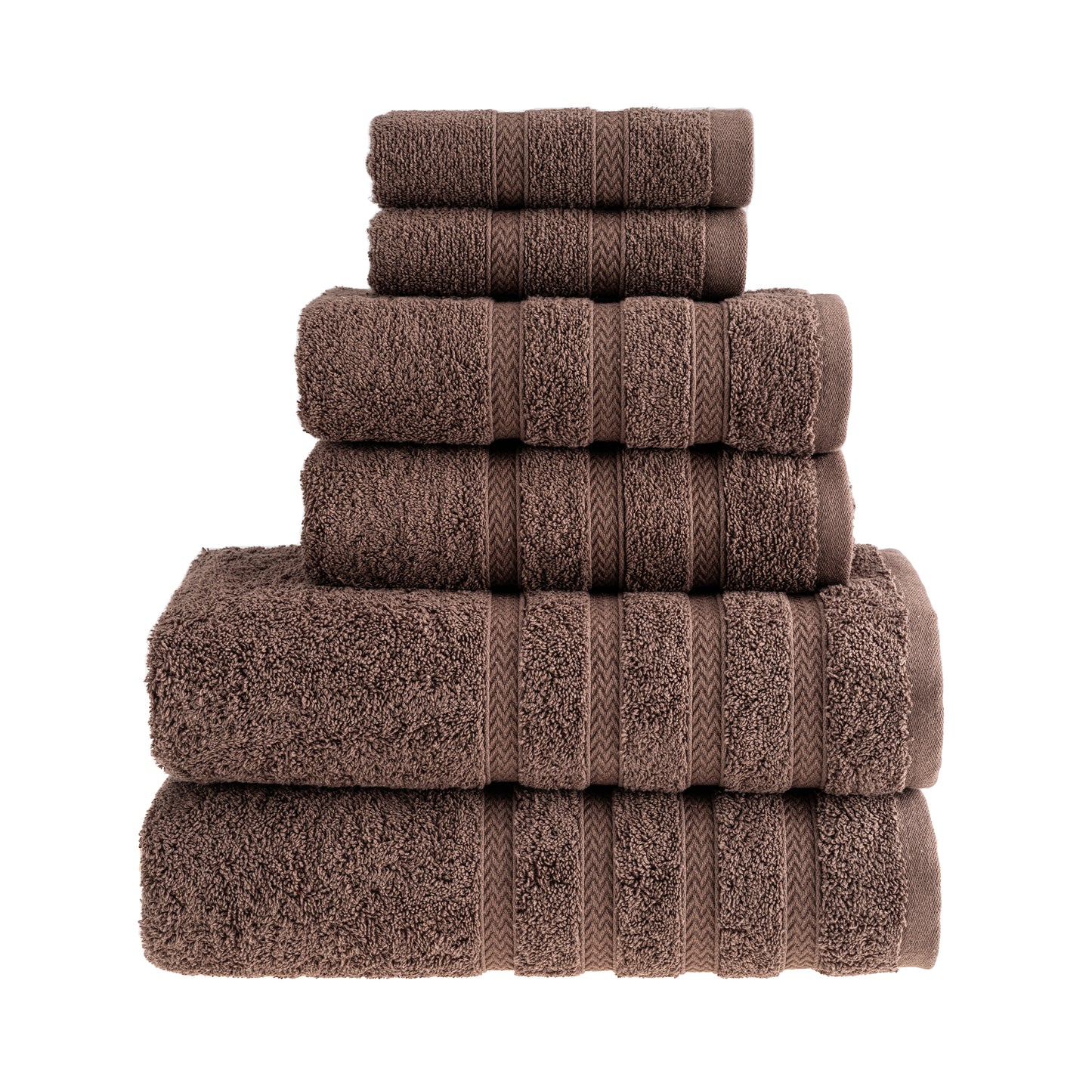 HALLEY Turkish Premium Bath Towels 650 GSM Highly Absorbent Super Soft 100% Cotton (6-Pack Bath/Hand/Washcloth)
