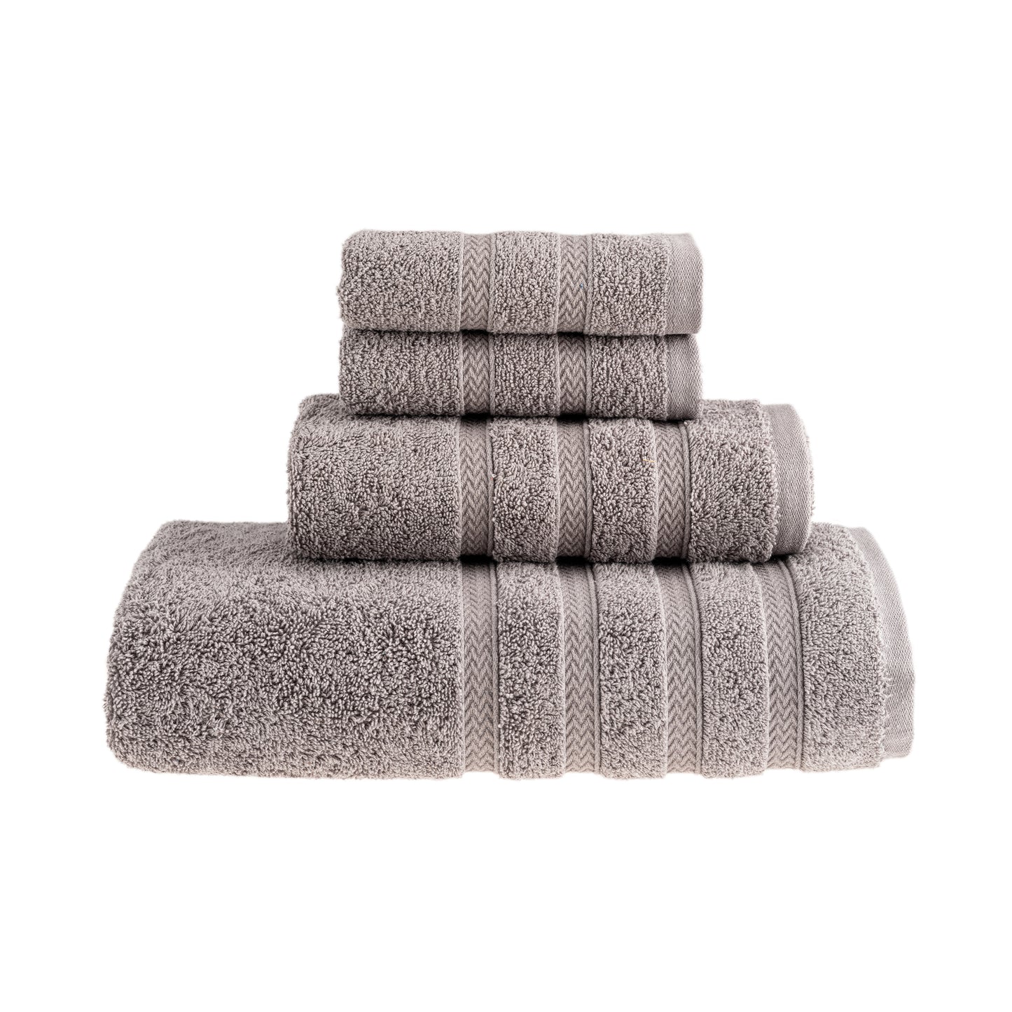 HALLEY Turkish Premium Bath Towels 650 GSM Highly Absorbent Super Soft 100% Cotton (4-Pack Bath/Hand/Washcloth)