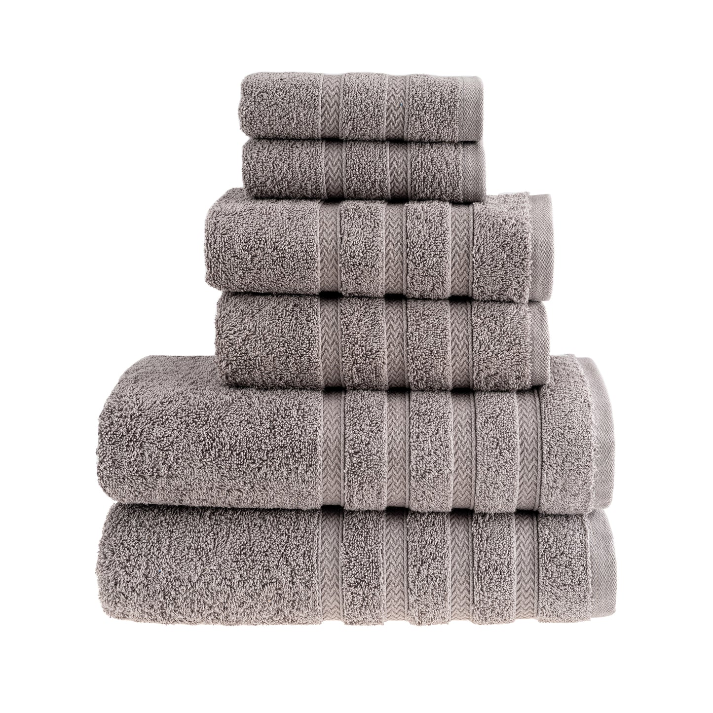HALLEY Turkish Premium Bath Towels 650 GSM Highly Absorbent Super Soft 100% Cotton (6-Pack Bath/Hand/Washcloth)