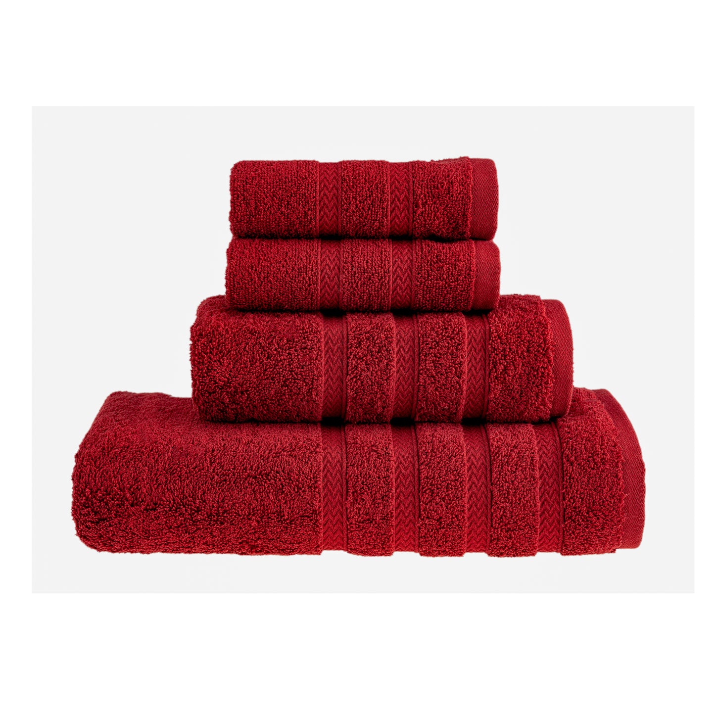 HALLEY Turkish Premium Bath Towels 650 GSM Highly Absorbent Super Soft 100% Cotton (4-Pack Bath/Hand/Washcloth)