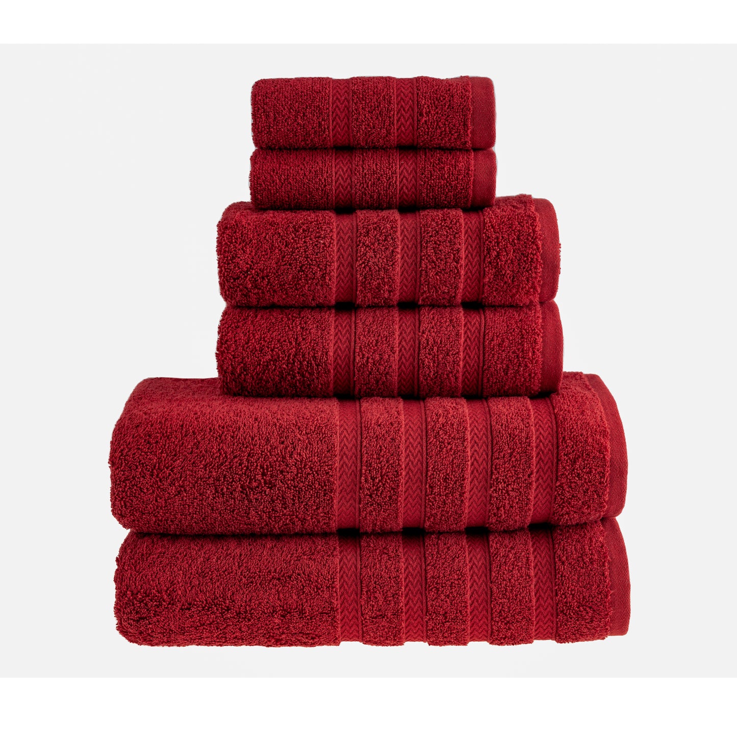HALLEY Turkish Premium Bath Towels 650 GSM Highly Absorbent Super Soft 100% Cotton (6-Pack Bath/Hand/Washcloth)