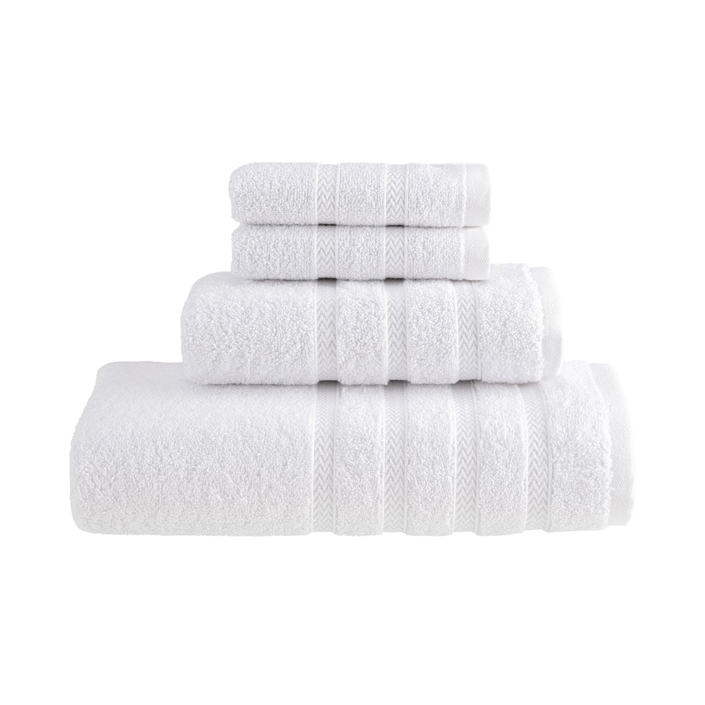 HALLEY Turkish Premium Bath Towels 650 GSM Highly Absorbent Super Soft 100% Cotton (4-Pack Bath/Hand/Washcloth)
