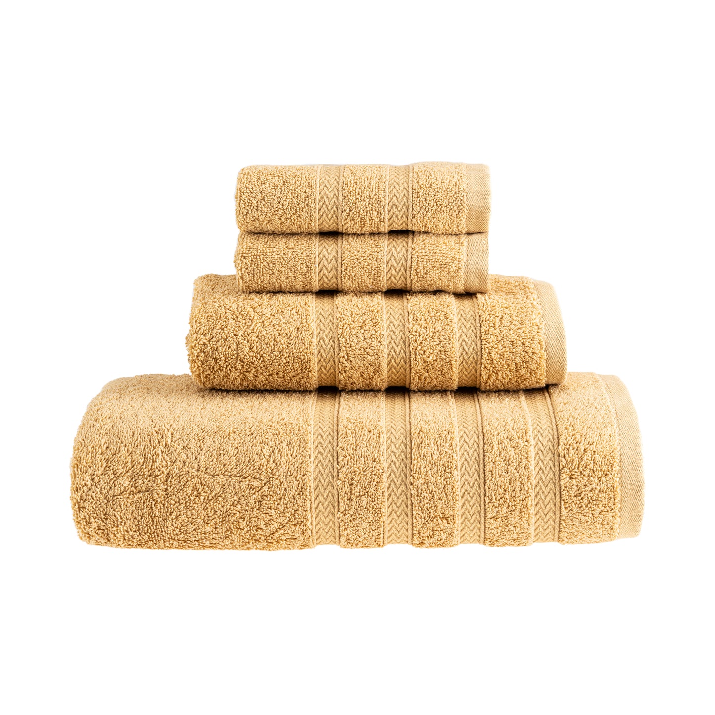 HALLEY Turkish Premium Bath Towels 650 GSM Highly Absorbent Super Soft 100% Cotton (4-Pack Bath/Hand/Washcloth)