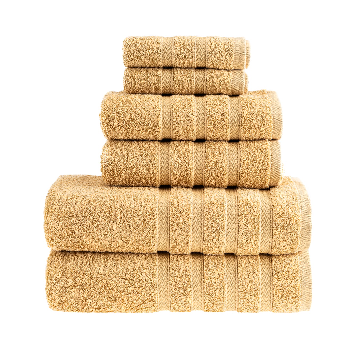 HALLEY Turkish Premium Bath Towels 650 GSM Highly Absorbent Super Soft 100% Cotton (6-Pack Bath/Hand/Washcloth)